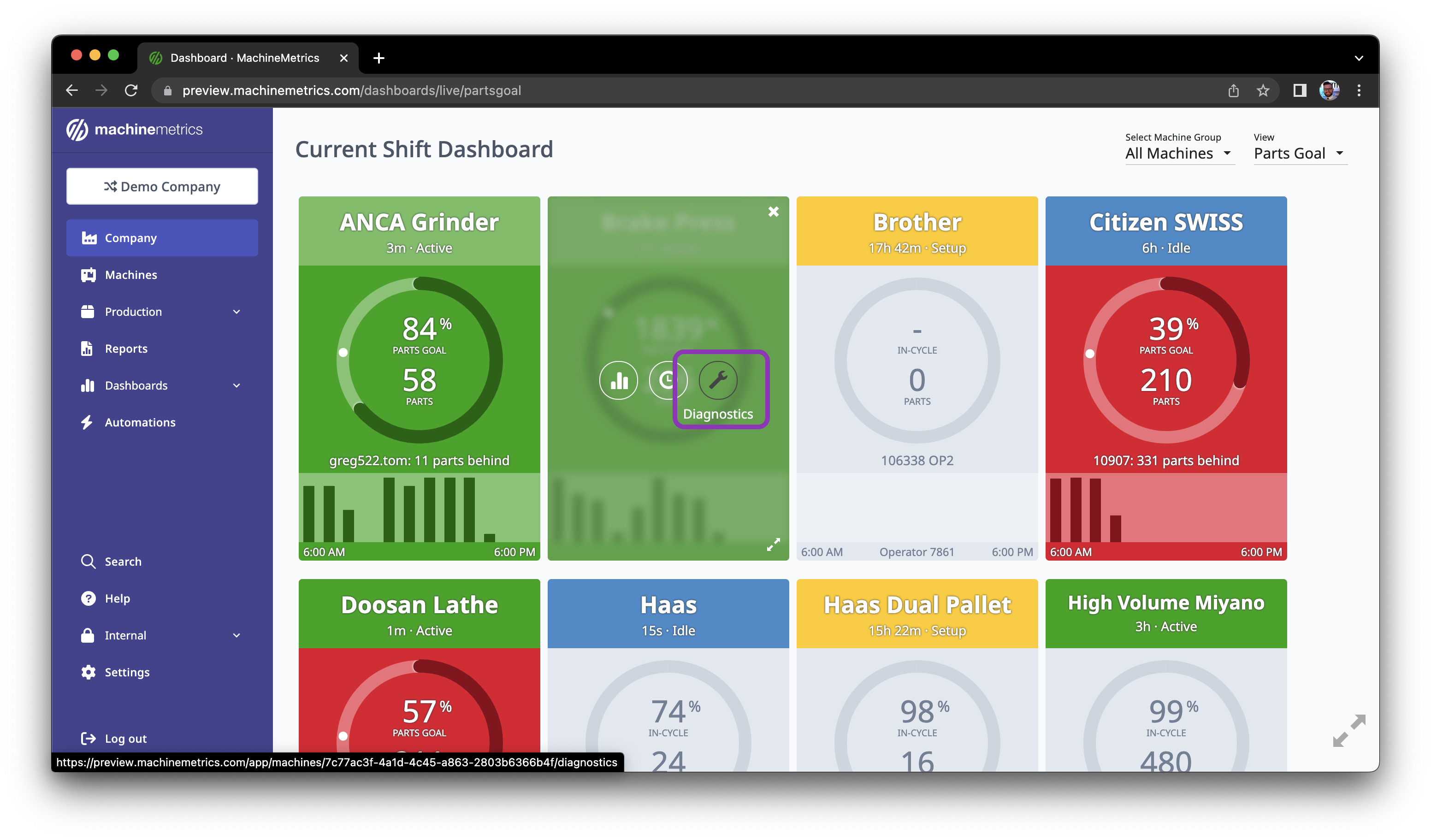 Dashboards-Current_Shift-DiagnosticsPage.png